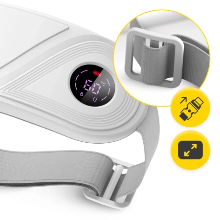 Centură menstruală încălzitoare pentru dureri menstruale – alb