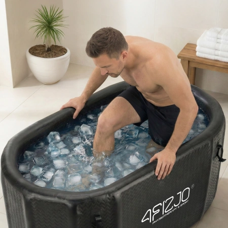 Cadă gonflabilă ovală cu cusături picurate pentru înotul de iarnă