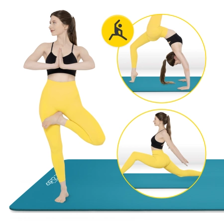 Saltea pentru fitness și yoga NBR 190 × 100 × 1,5 cm albastră