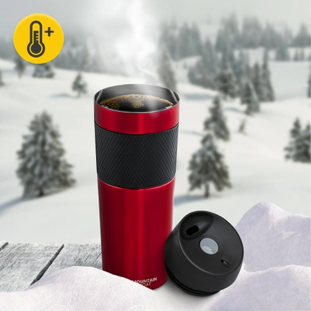 Cana termică Mountain Goat TRAVEL 450 ml roșie