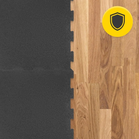 Covoraș de protecție din cauciuc pentru podea, 4 bucăți, 48,5 x 48,5 x 2 cm