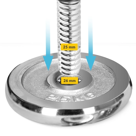 Gantere din oțel în valiză - set de 20 kg