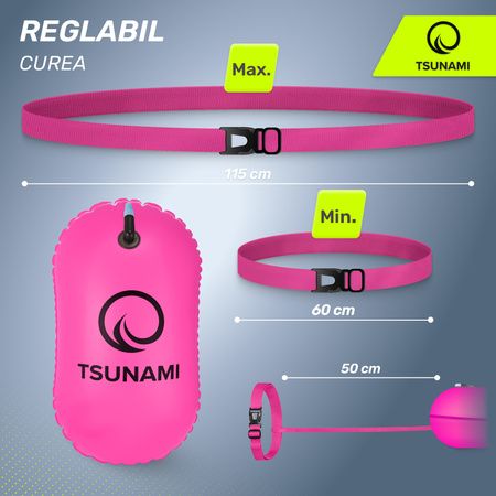 Baliză gonflabilă pentru înot TSUNAMI roz