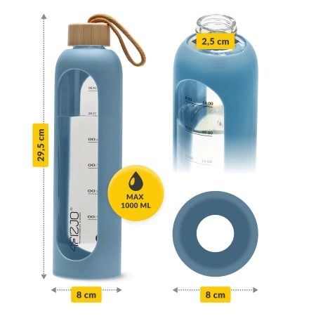 Sticlă pentru apă din sticlă 1 L