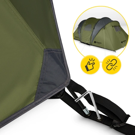 Cort turistic PRIME QUATRO MOUNTAIN GOAT kaki