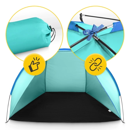 Cort de plajă PRO albastru deschis