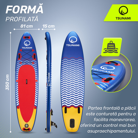 Placă SUP TSUNAMI Paddle Board 350 cm T04