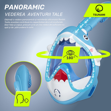 Mască de scufundare pentru copii RECHIN TSUNAMI