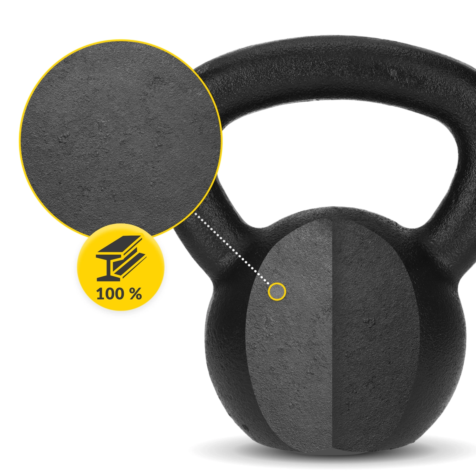 Kettlebell greutate din fontă de 10 kg