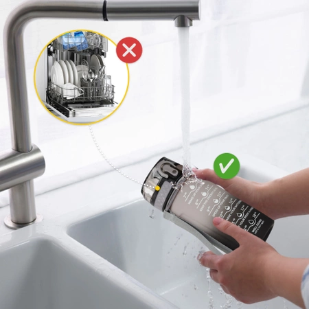 Sticlă de apă cu scală temporală 0,5 L