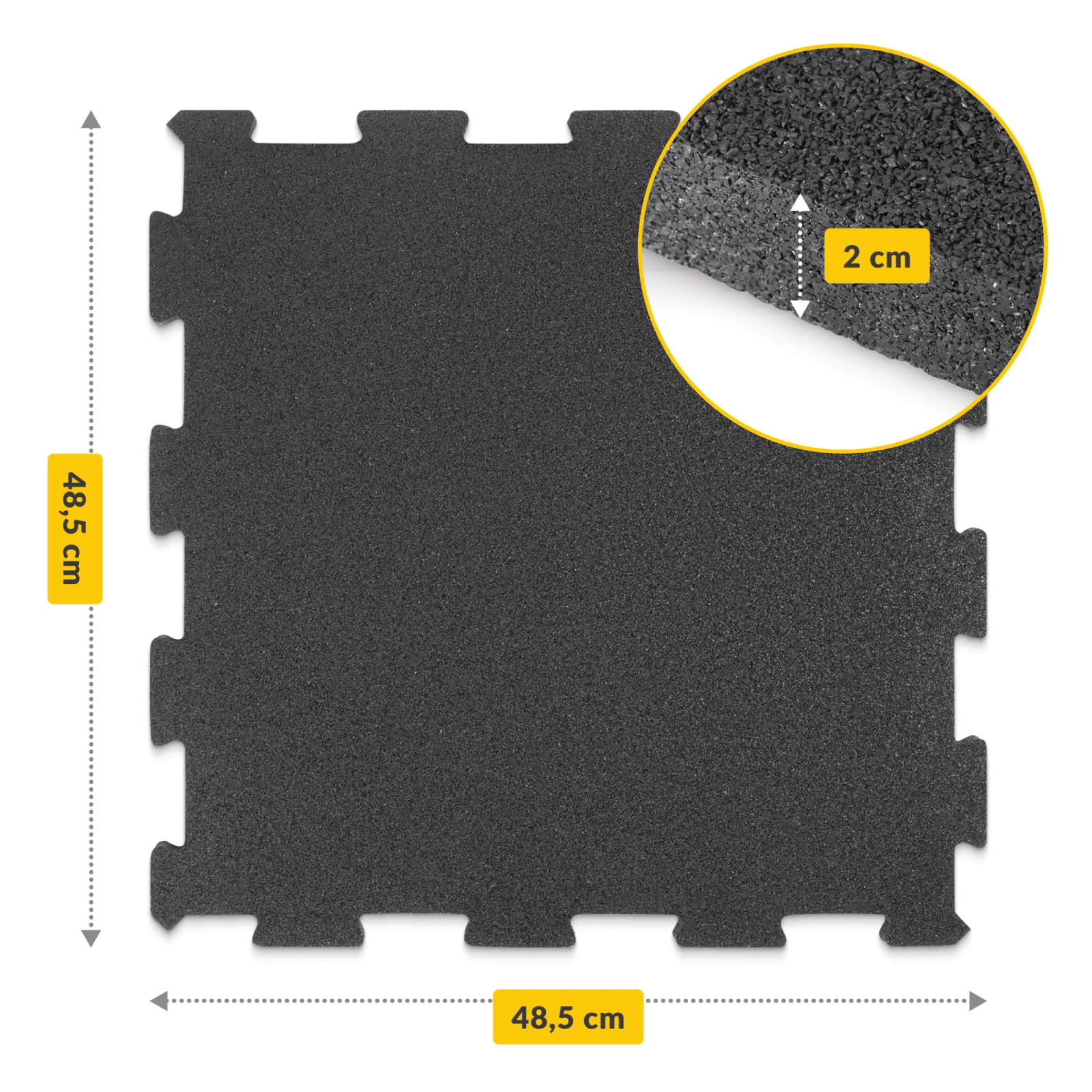 Saltea pentru echipamente de fitness 48,5 × 48,5 × 2 cm