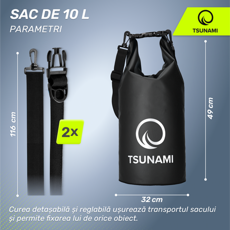 Geantă Impermeabilă TSUNAMI 10 litri