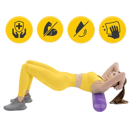 Roller de masaj cu proeminențe CARE+ 90 cm Violet