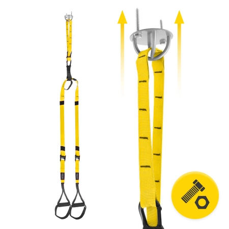 Curele de antrenament, benzi de exerciții TRX galbene