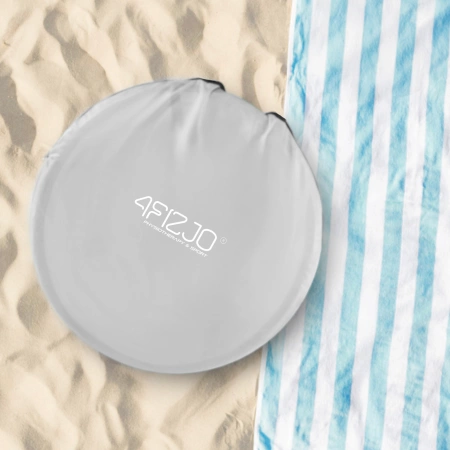 Cort de plajă cu auto-deschidere, albastru-gri