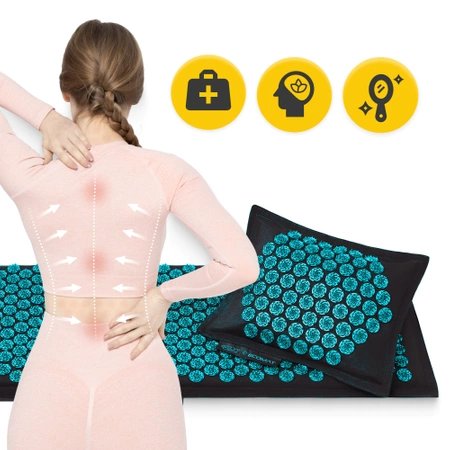 Saltea de acupresură ECO cu pernă și centură XL