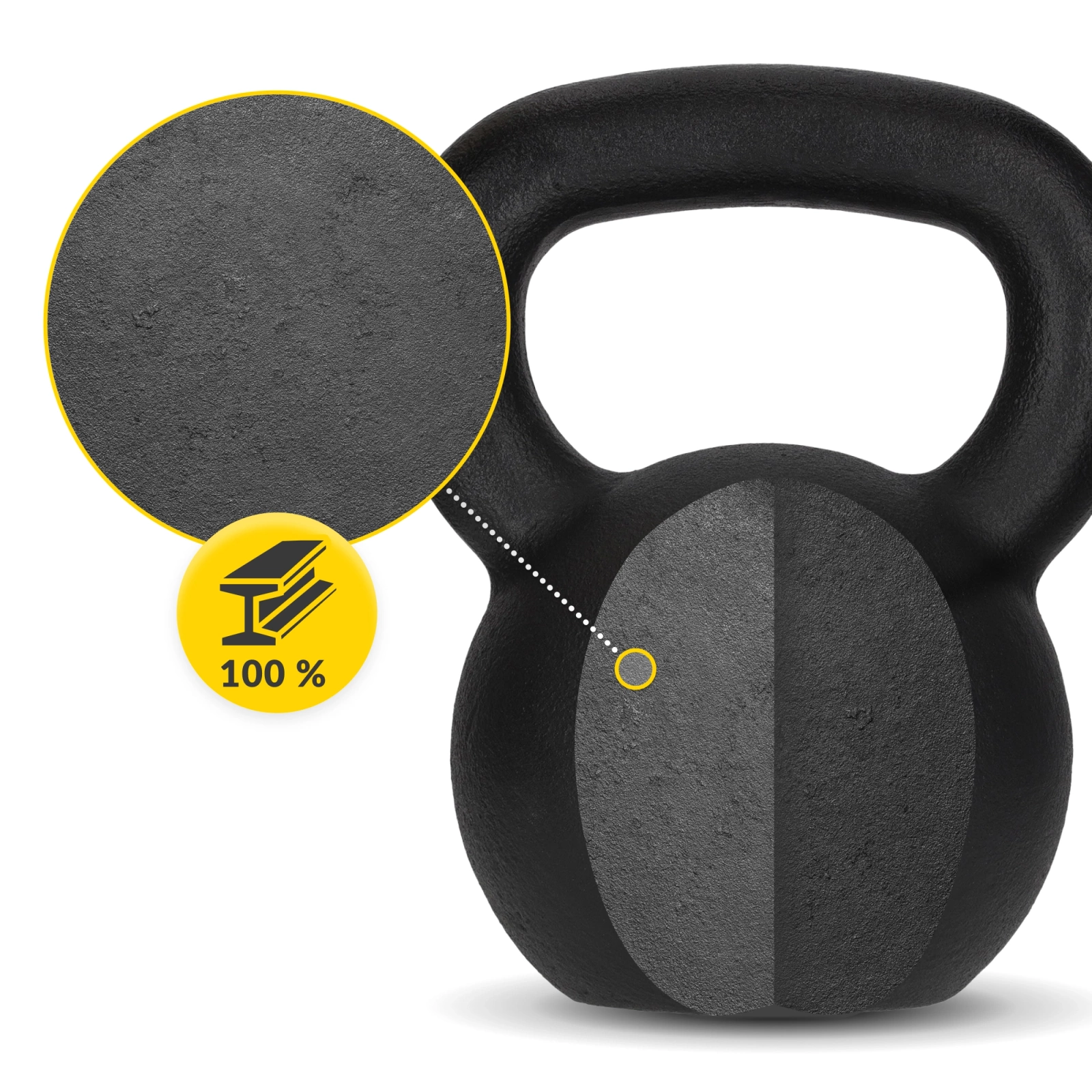 Kettlebell greutate din fontă de 20 kg