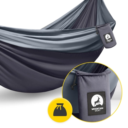 Hamac de călătorie pentru o persoană Mountain Goat gri-grafit