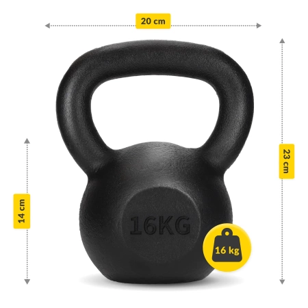 Kettlebell greutate din fontă 16 kg