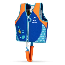 Vestă de înot pentru copii 3-6 ani TSUNAMI albastru