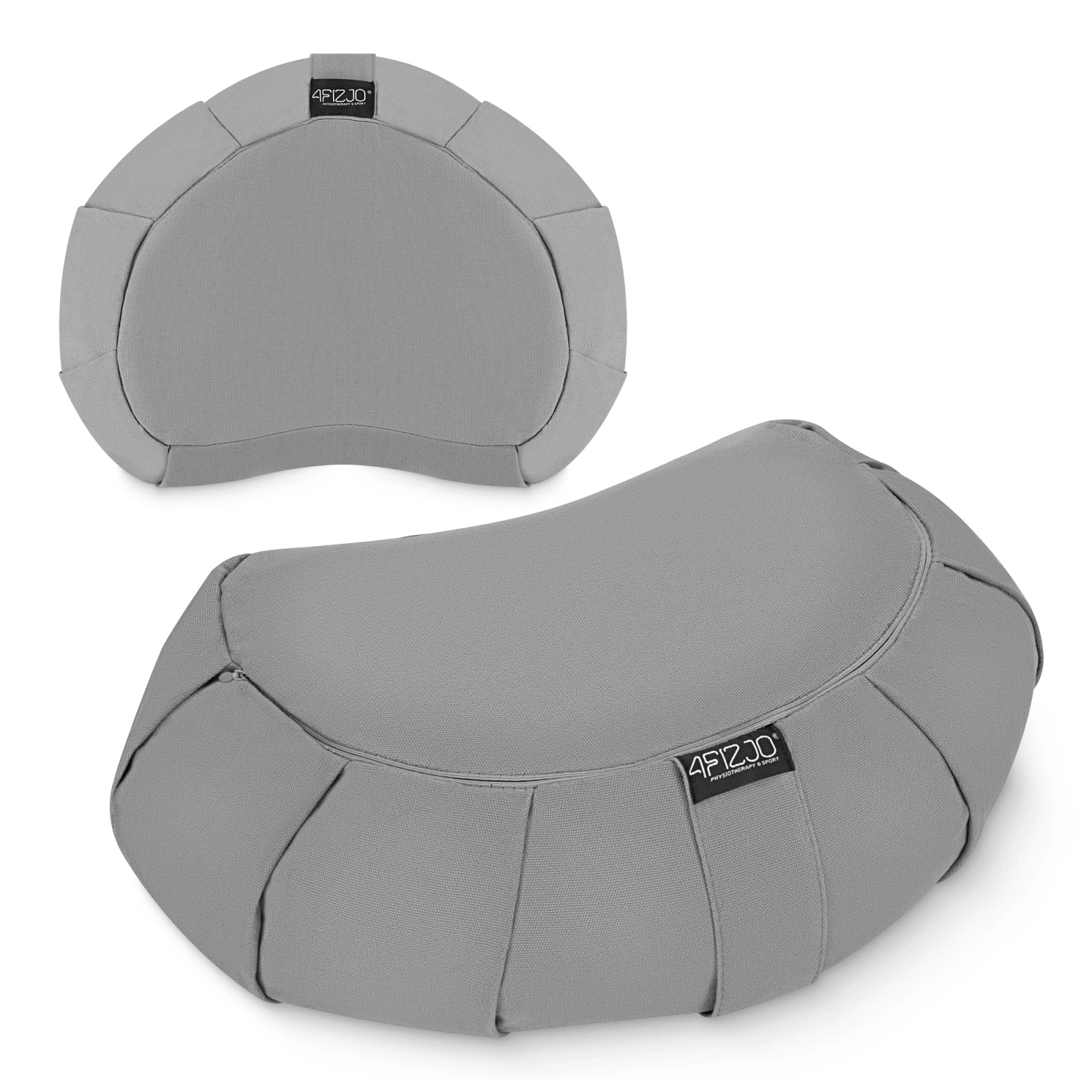 Perna de yoga Zafu semilună gri