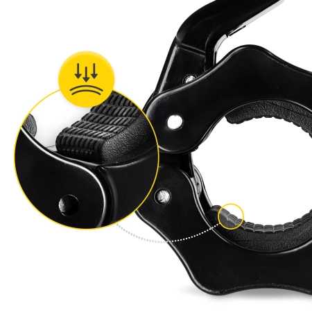 Cleme cu eliberare rapidă QR pentru gât de 25 mm 2 buc. - negru