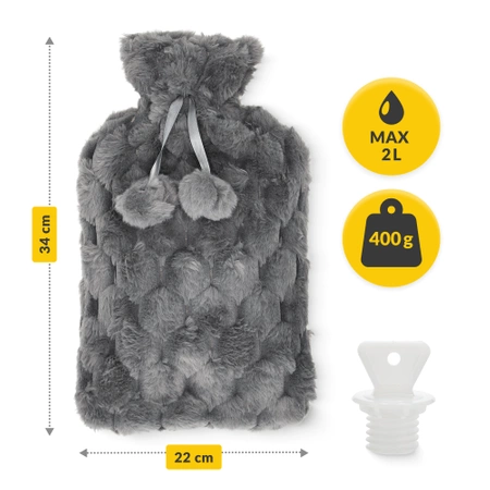 Pernă cu apă caldă cu husă, 2 L