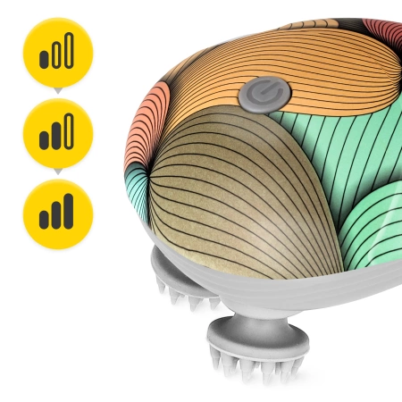 Aparat electric impermeabil multicolor pentru masajul capului