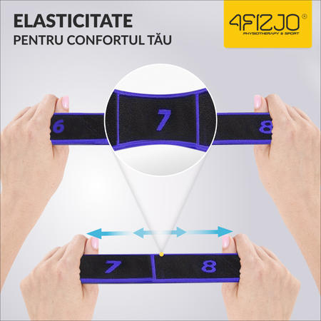 Bandă de întindere gimnazială 90 cm violet