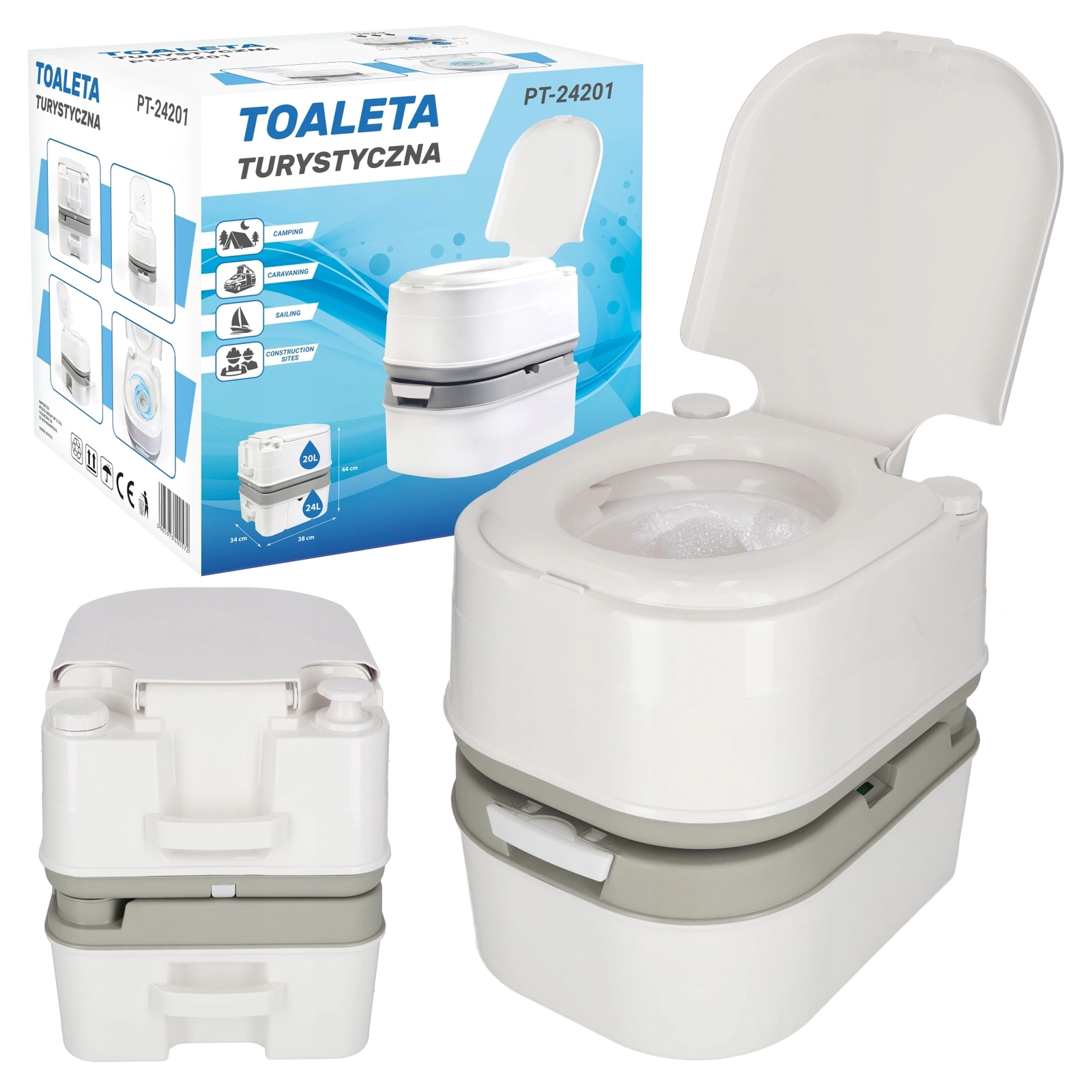 Toaletă turistică portabilă WC 24L