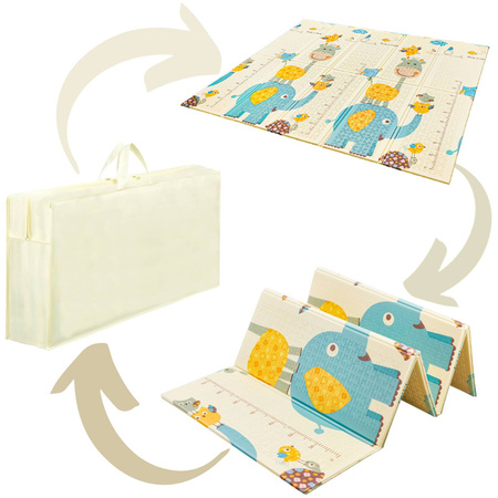 Covoraș educațional pliabil XXL - „BALENA ÎN OCEAN” și „PIRAMIDA ANIMALELOR”