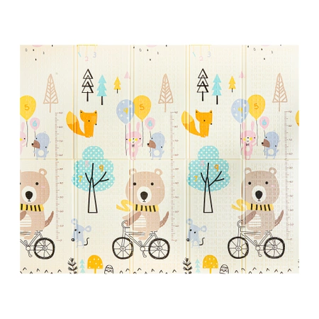 Covoraș educațional pliabil XXL - „URSUL PE BICICLETĂ”