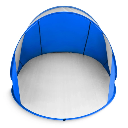 Cort de plajă cu auto-deschidere, albastru-gri