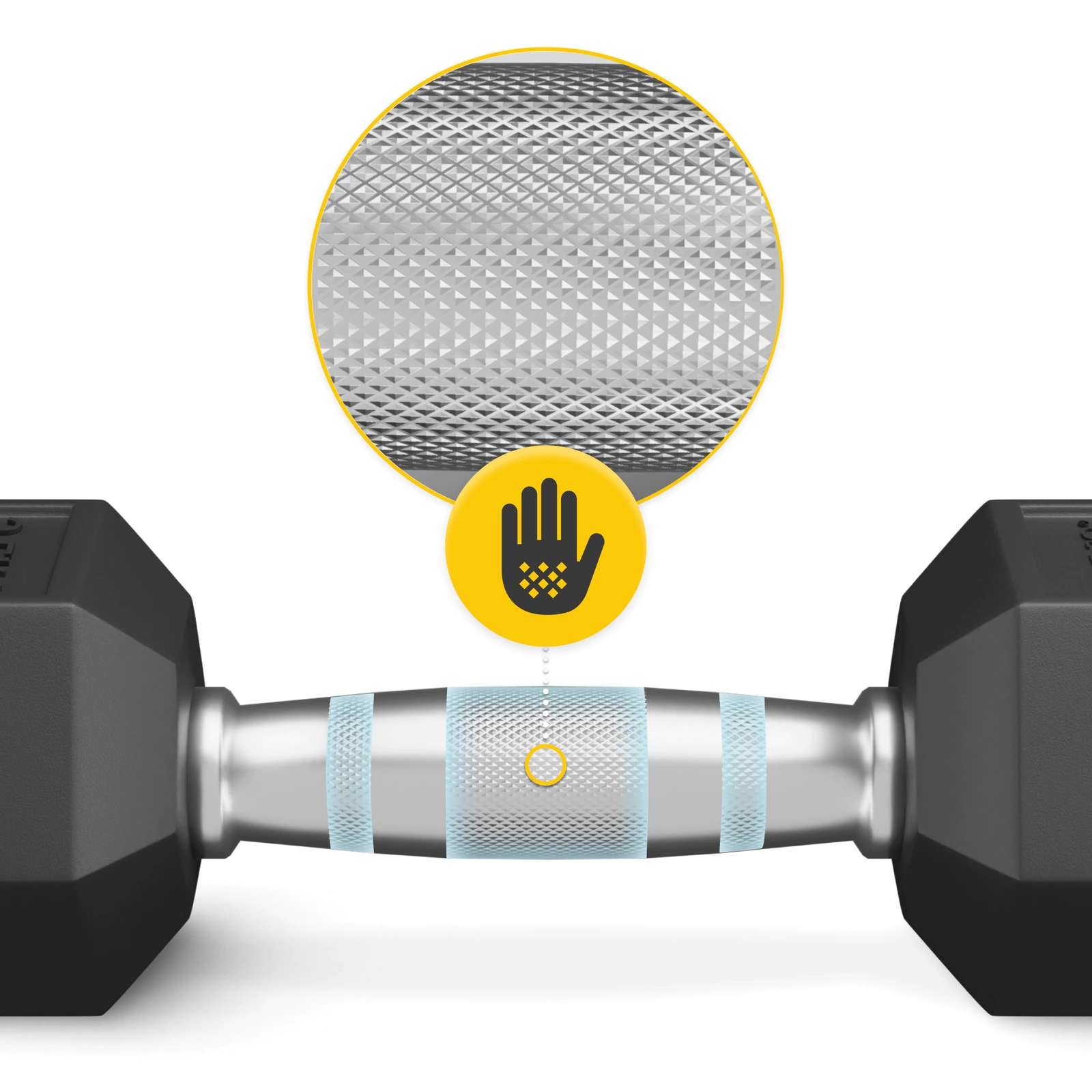 Halteră HEX din Oțel 5 kg (1 Bucată)