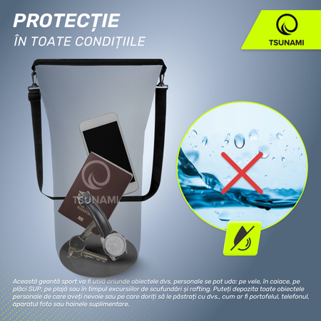 Geantă impermeabilă 30 litri TSUNAMI negru