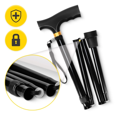 Baston pliabil cu mâner din lemn