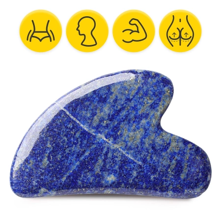 Piatra clasică Gua Sha din lazurit natural