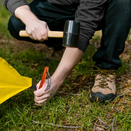 Set de cuie de cort din aluminiu 15 cm 10 buc. - triunghiulare