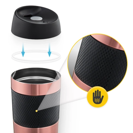 Cana termică Mountain Goat TRAVEL 450 ml roz