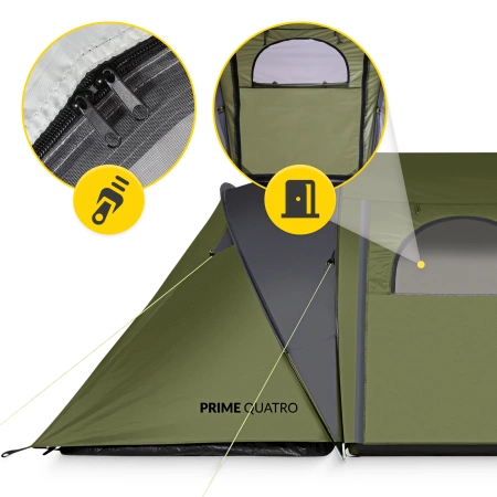 Cort turistic PRIME QUATRO MOUNTAIN GOAT kaki