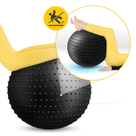 Minge de reabilitare cu vârfuri 65 cm