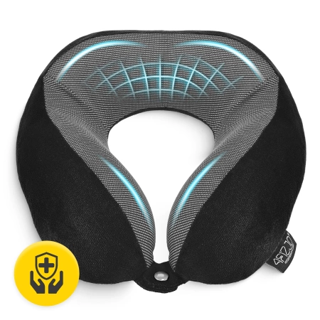 Pernă de calatorie pentru gât, din spumă, cu memorie