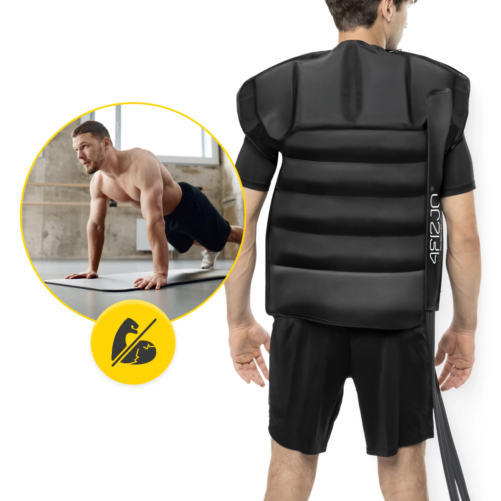 Vesta de compresie pentru drenaj limfatic C6