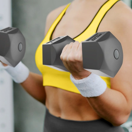 Gantere bituminoase pentru exerciții 2 x 4 kg