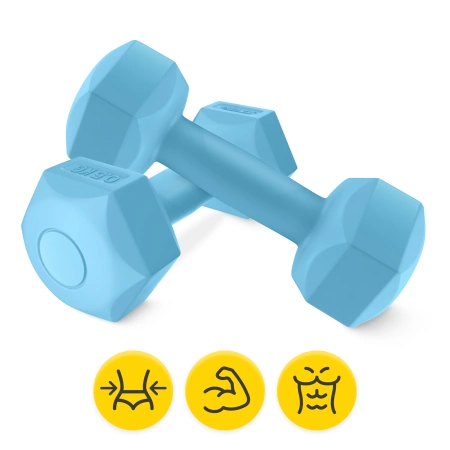 Halterele bitumice pentru exerciții 2 x 0,5 kg