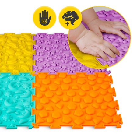 Covoraș ortopedic senzorial pentru copii 4 piese