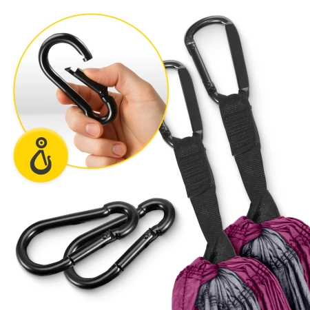 Hamac de călătorie pentru o persoană Mountain Goat gri și roz