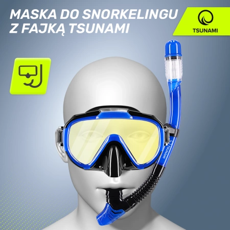 Mască de snorkelling cu snorkel