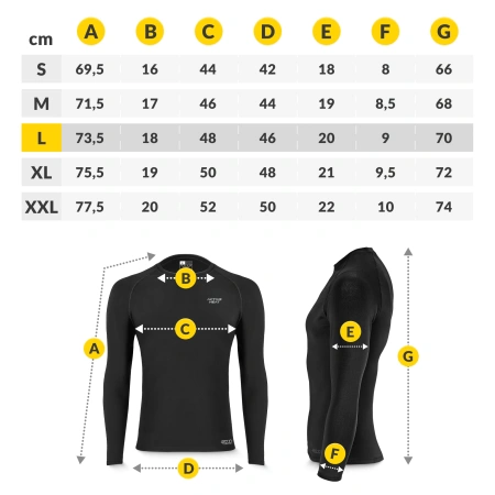 Set de îmbrăcăminte termică unisex – set negru 5-în-1, mărime L