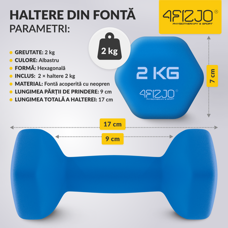 Haltere clasice 2 x 2 kg